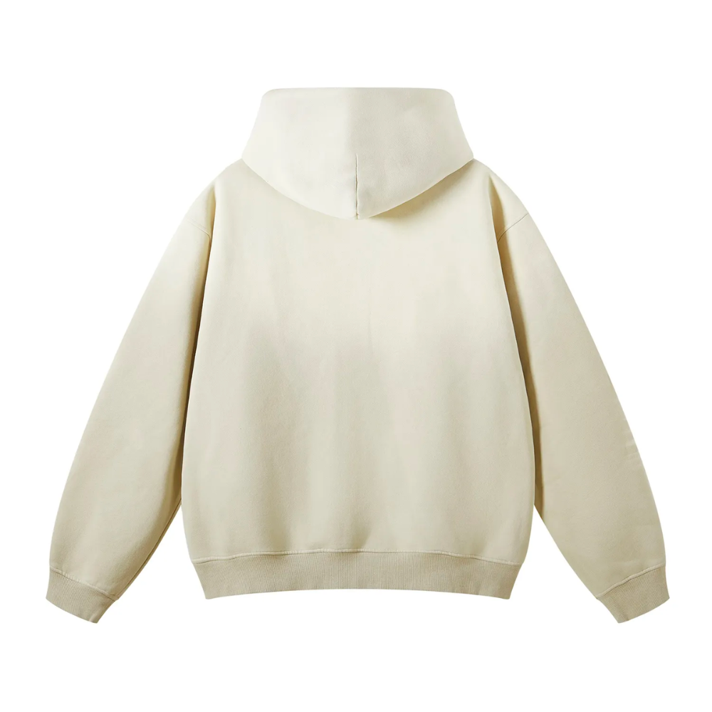 Camel Washed Dyed Fleece Hoodie
