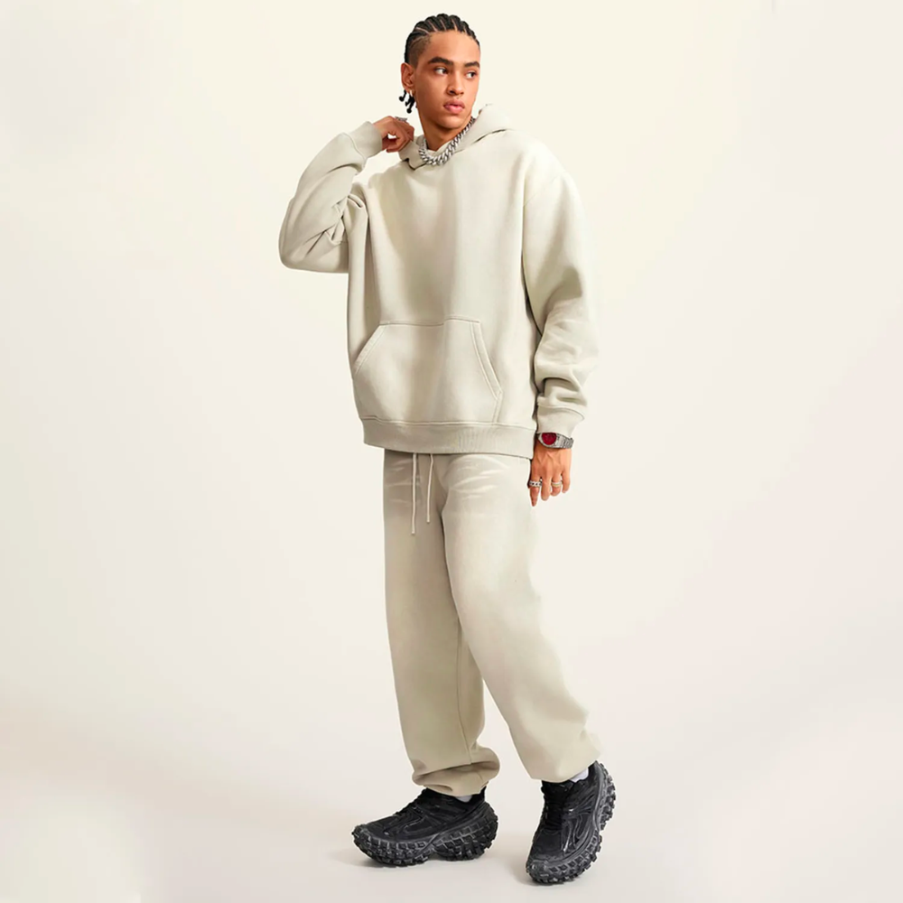 Camel Washed Dyed Fleece Hoodie