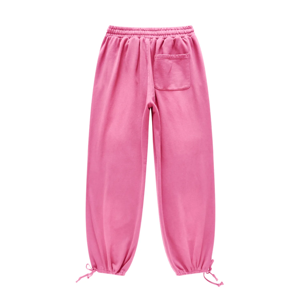 Pink Washed Dyed Fleece Joggers