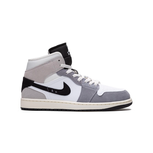 Jordan 1 Mid Craft White Cement Grey Black