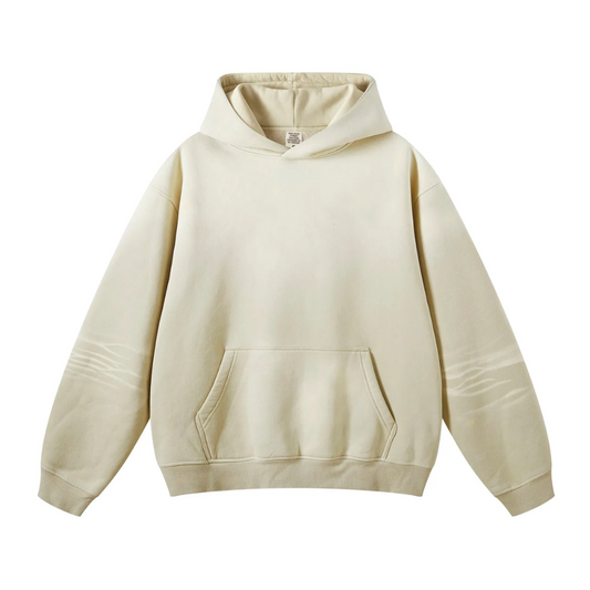 Camel Washed Dyed Fleece Hoodie