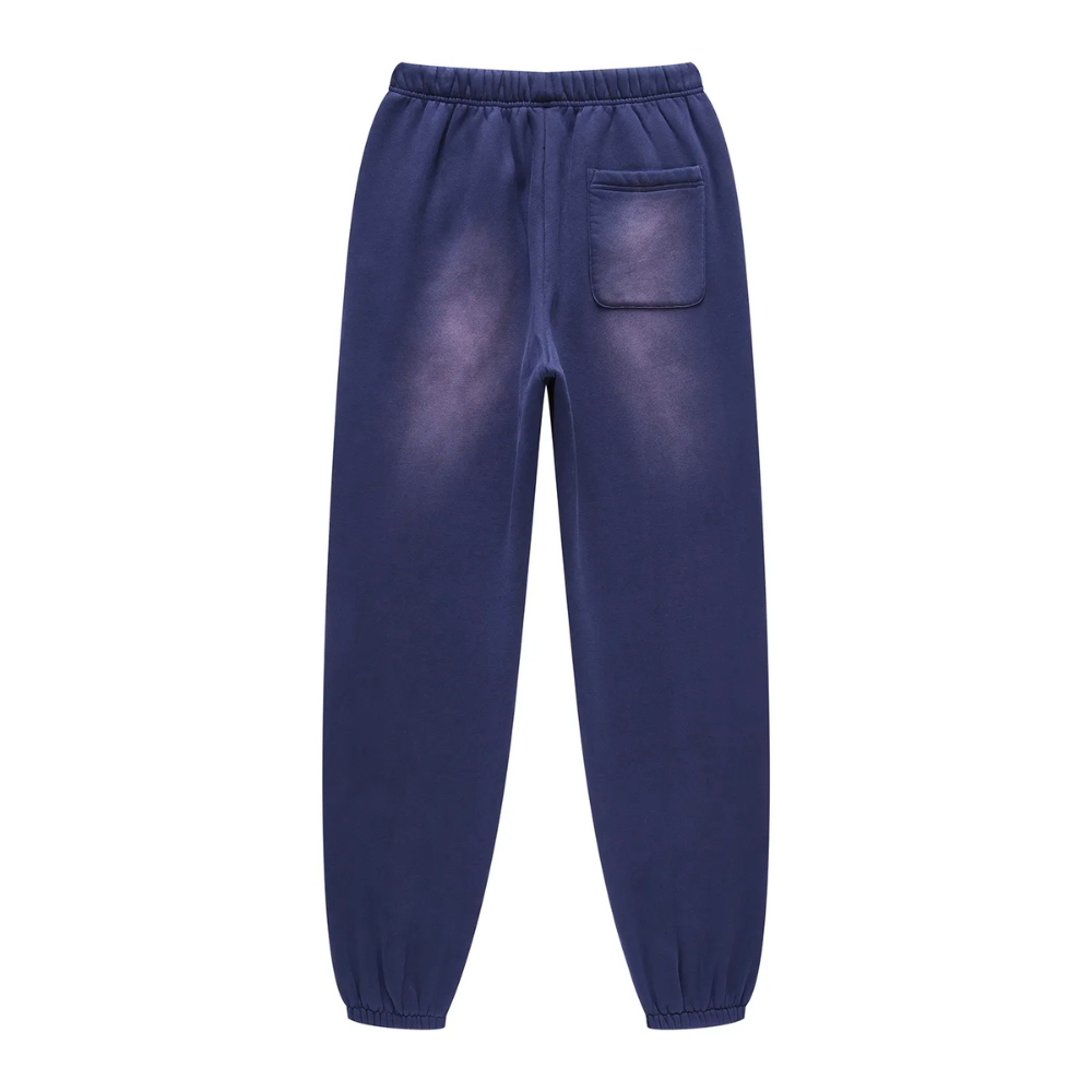 Marineblue Washed Dyed Fleece Joggers