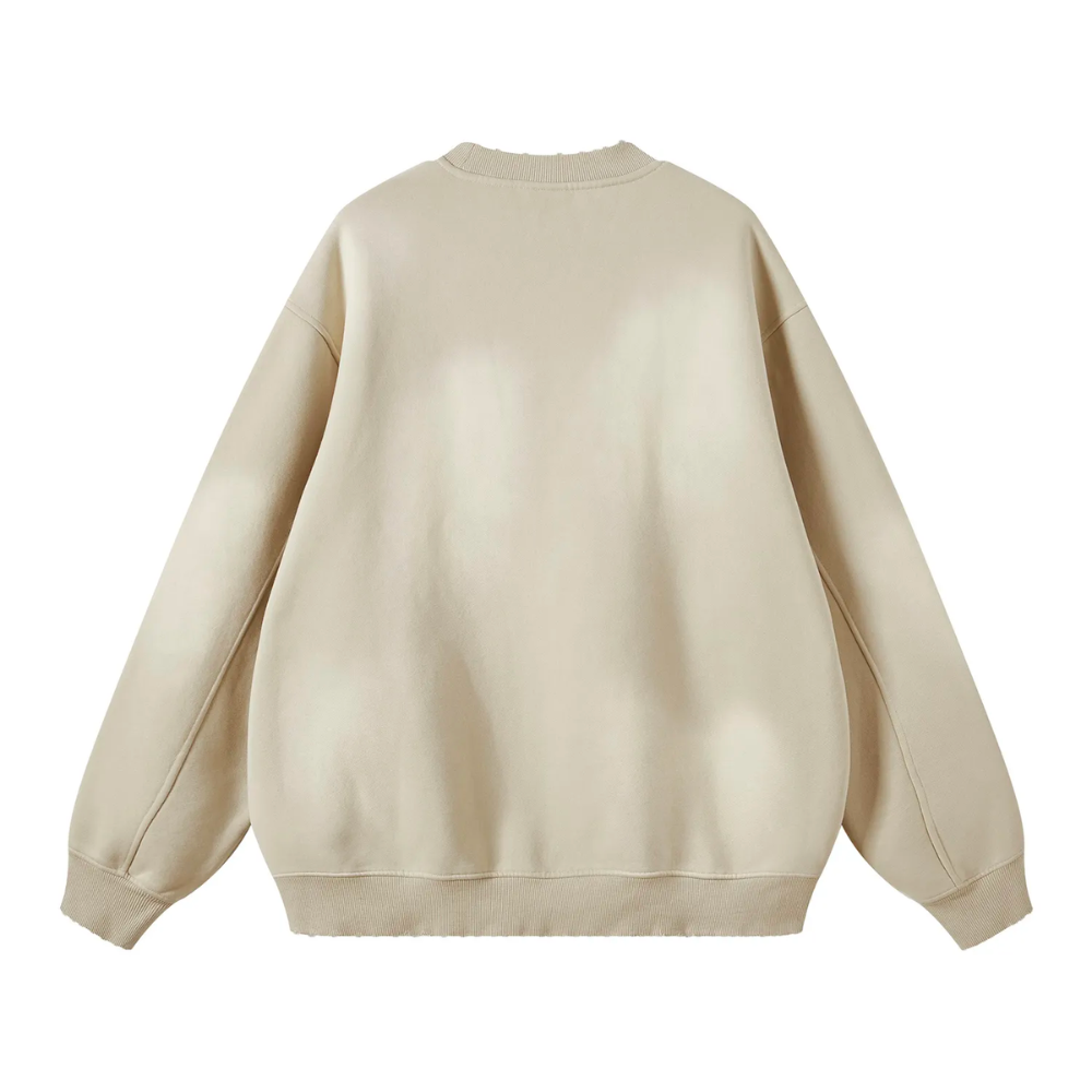 Camel Washed Dyed Fleece Sweater