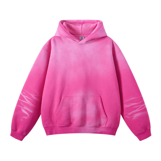 Rose Washed Dyed Fleece Hoodie