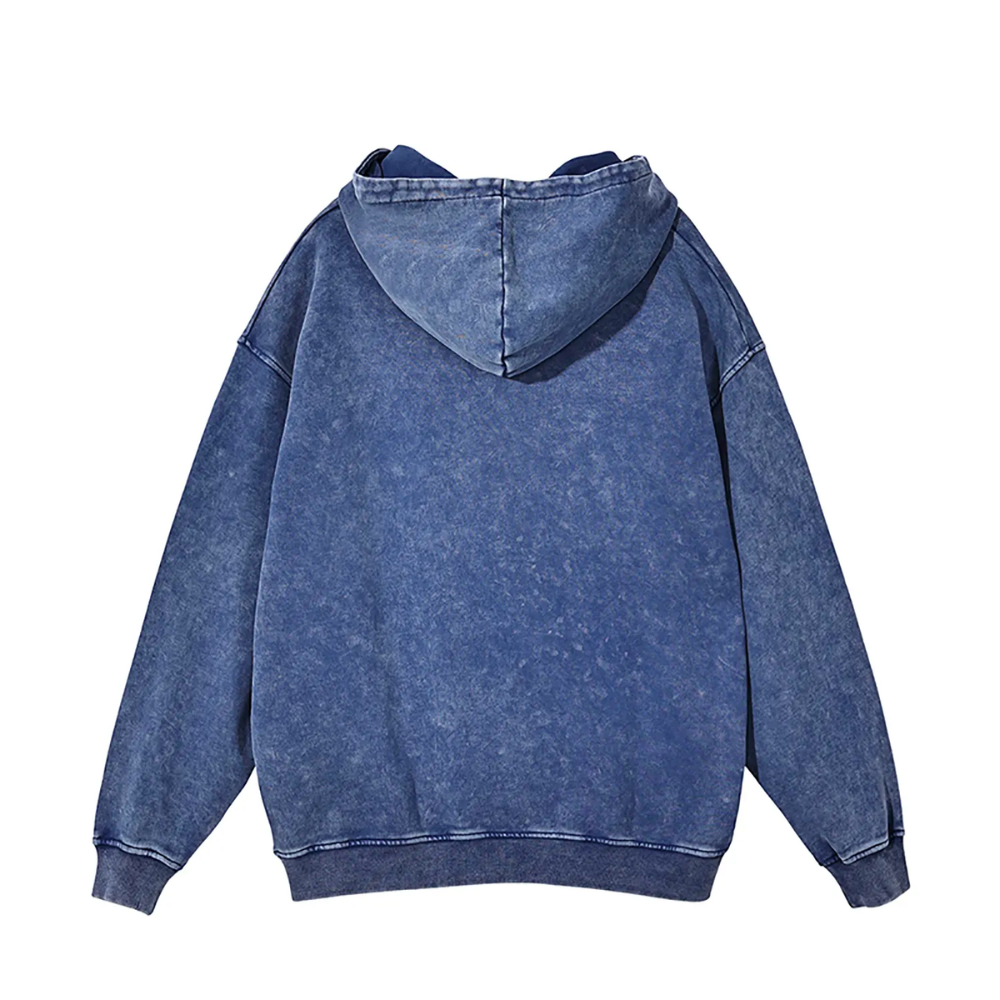 Blue Snow Wash Hoodie