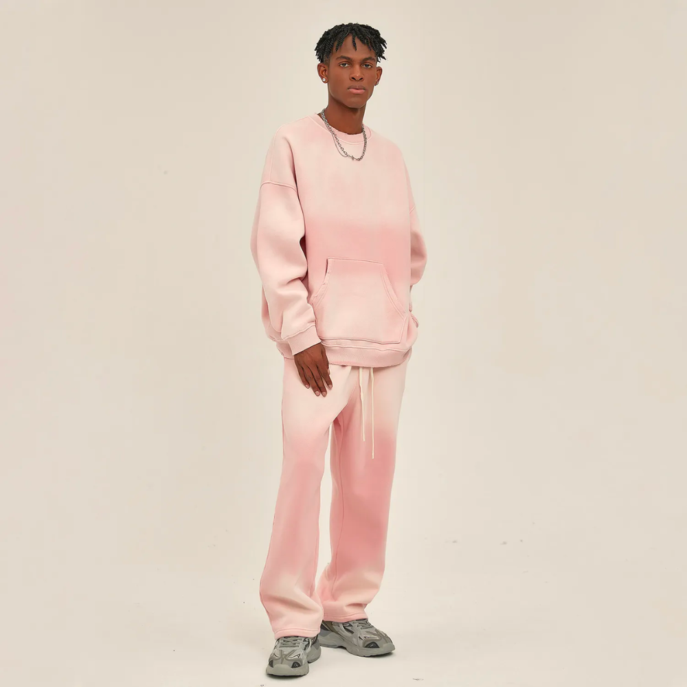 Light Pink Colored Washed Effect Pants