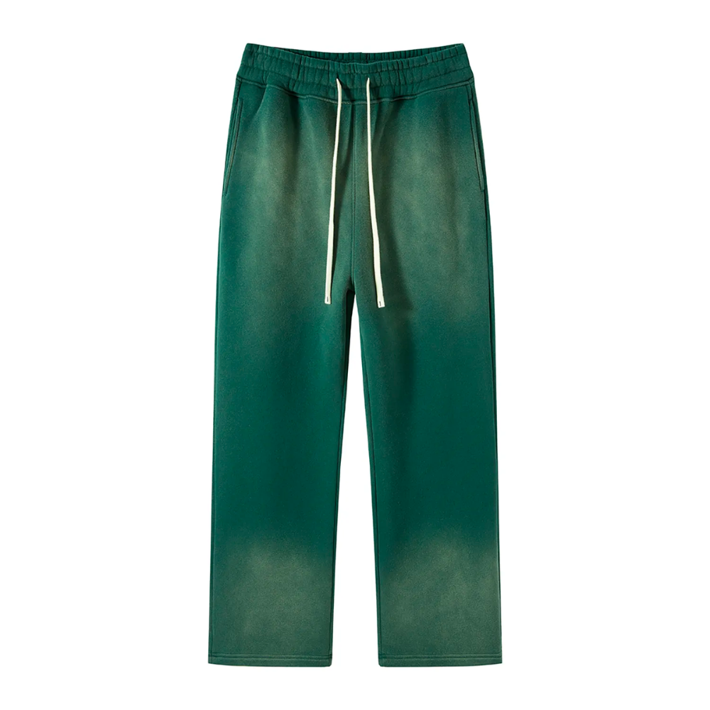 Green Colored Washed Effect Pants