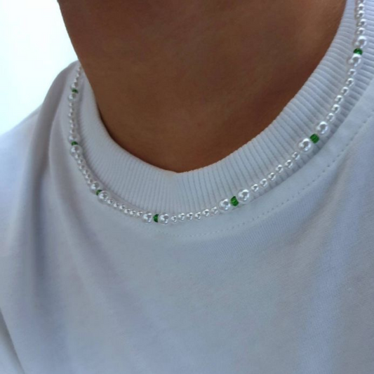 Necklace White/Green