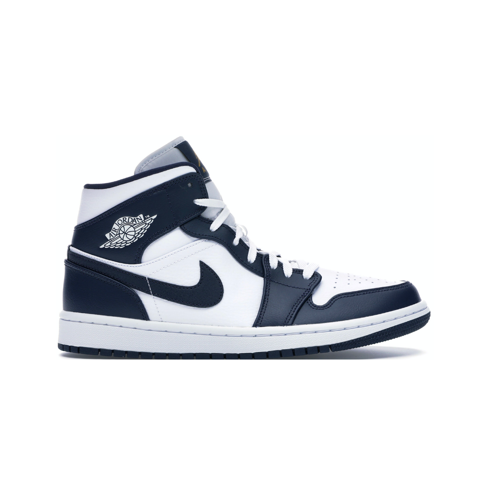 Jordan 1 Mid Obsidian White