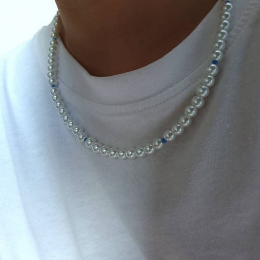 Necklace White/Azure