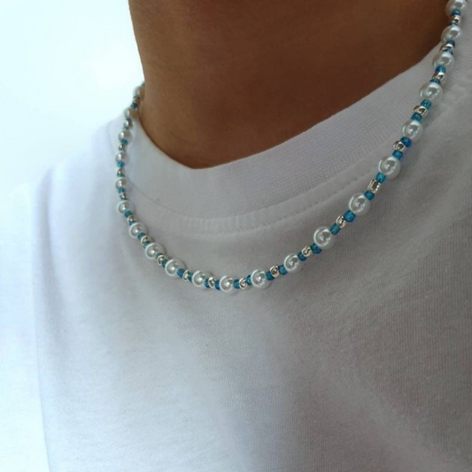 Necklace Silver/Blue