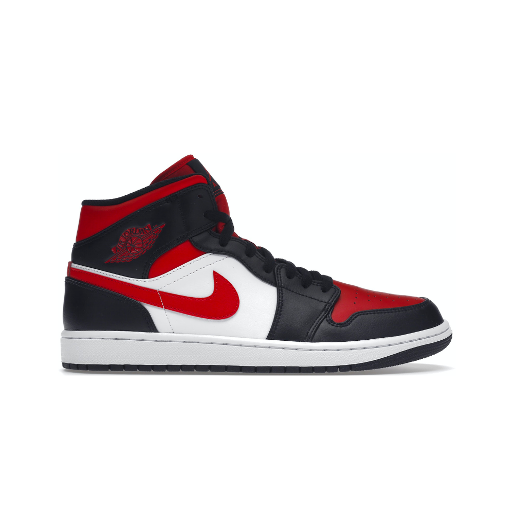 Jordan 1 Mid White Red Black (2022)