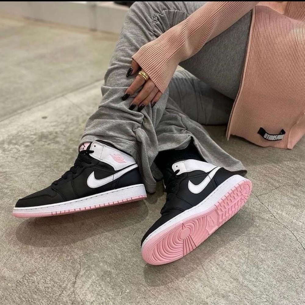 Jordan 1 Mid Arctic Pink Black YOUR RESELL PLUG YOUR RESELL PLUG